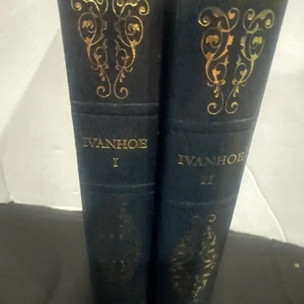 Ivanhoe I & II Sir Walter Scott 2 Volume Vintage Hardcover Books Set Classics